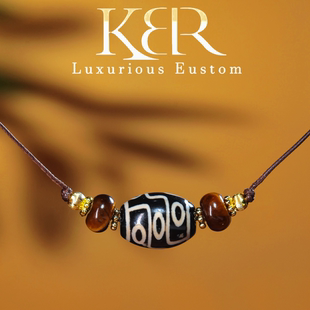 款 喜马拉雅天珠天然玛瑙三眼吊坠百搭时尚 KBR0608004 颖有尽有