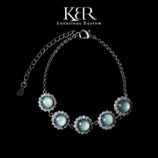 KBR50620012 天然A货翡翠小蛋面手串手链简约百搭时尚 颖有尽有