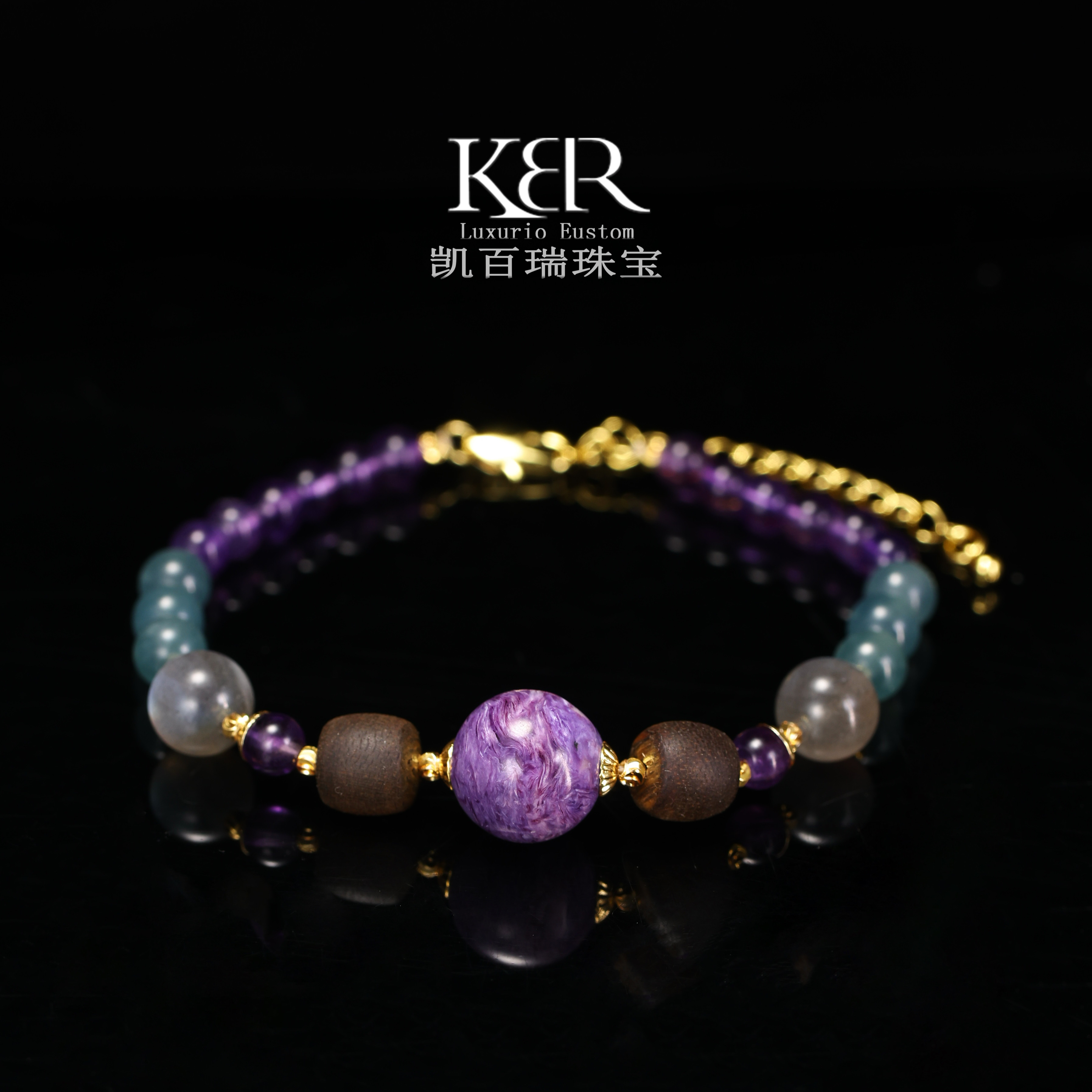 【颖有尽有】天然水晶沉香DIY翡翠手链简约百搭时尚女 KBR0418015,珠宝/钻石/翡翠,手链/手串,淘宝优惠券,粉丝福利购,淘宝优惠卷