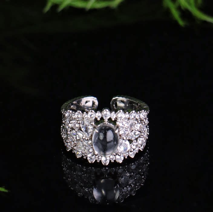 【颖有尽有】新款天然水沫子活口戒指戒圈女款KBR501031002