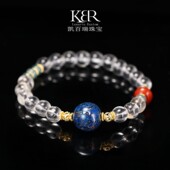 颖有尽有 高定设计非物质文化遗产大漆珠白水晶手串KBR0407004