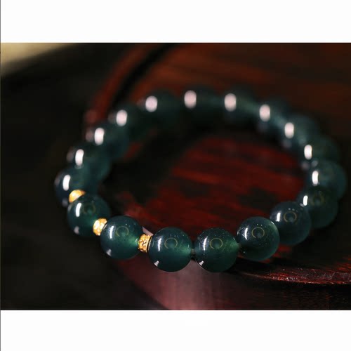 【粉红粉丝专享】18K金天然A货翡翠收藏级圆珠手串手链KBR1218003