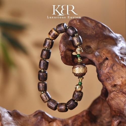 【颖有尽有】高定设计款天然A货翡翠沉香DIY手串百搭JJYXG0613001