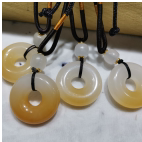 氣質女款 JJQBD0305052 天然黃龍玉平安扣吊墜簡約百搭時尚 新款
