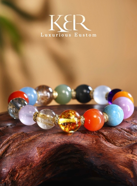 【颖有尽有】高级新款天然12m水晶多宝手串简约百搭JJTH0519003