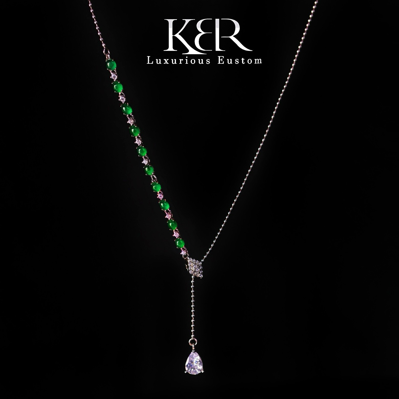 【小乐专享】高定设计款天然A货翡翠蛇头项链JJCYX0326030