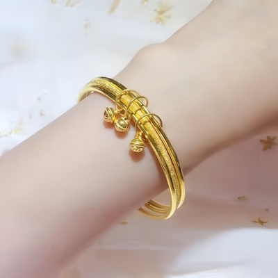 古法黄金色越南沙金手镯