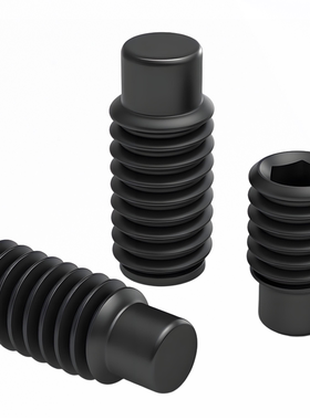 12.9级内六角凸端紧定螺丝无头螺钉机米顶丝止付螺钉M3M4-M6M16mm