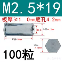M2.5*19 Внешний диаметр 4,2 (100 капсул)