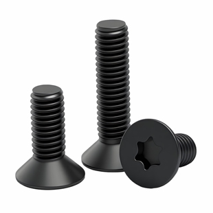 花型平头机螺钉m3m4m5m6m8内梅花槽沉头螺丝10.9级机械螺栓发黑