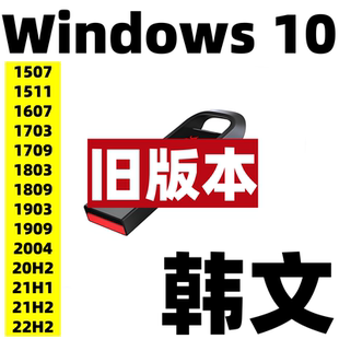 韩语韩文韩版系统 windows 10 1909 1903 1809 1803旧版本安装u盘