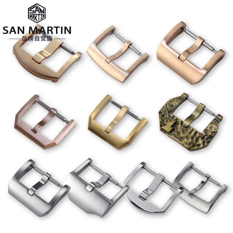 San Martin The soul of Produced Bronze Stainless steel clasp 18/20/22mm Pin buckle general purposein the Wristwatch , Fitting  category - from Buy2taobao.com to provide professional Taobao agent buy service