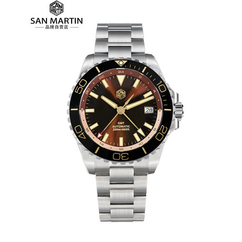Sanmartin精钢男防水机械表