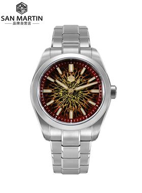 2025 新款SanMartin军魂手表夜光防水9015自动机械表男SN0144GX-5
