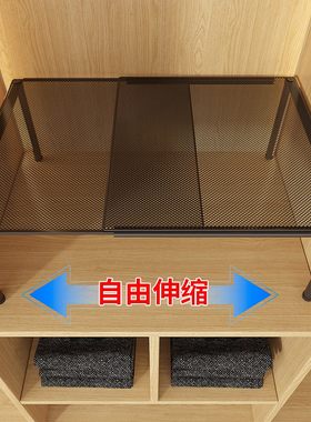 可伸缩衣柜收纳分层神器置物架衣服柜内橱柜抽拉隔板鞋架子脸盆架