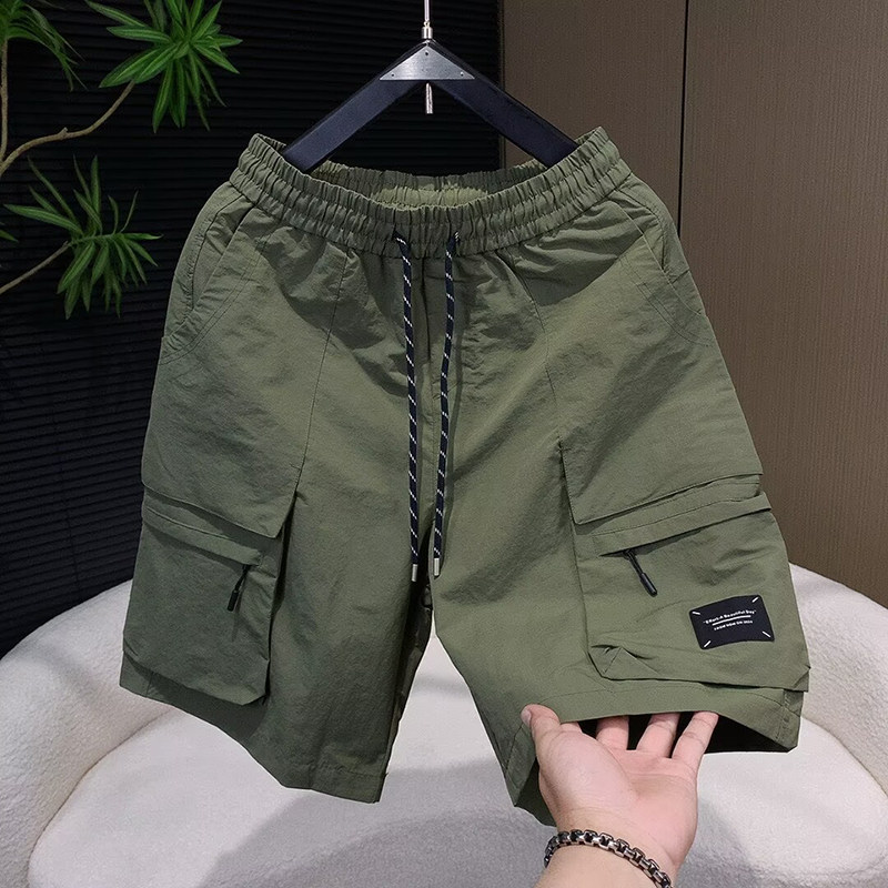 痞帅潮流青春流行纯色男士韩版简约多口袋工装裤夏季新款百搭短裤