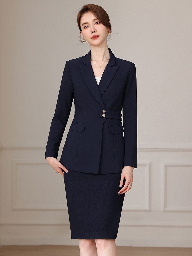 여성을위한 기질 전문 정장 정장 2024 새로운 고급 우아한 정장 재킷 교사 인터뷰 통근 작업복