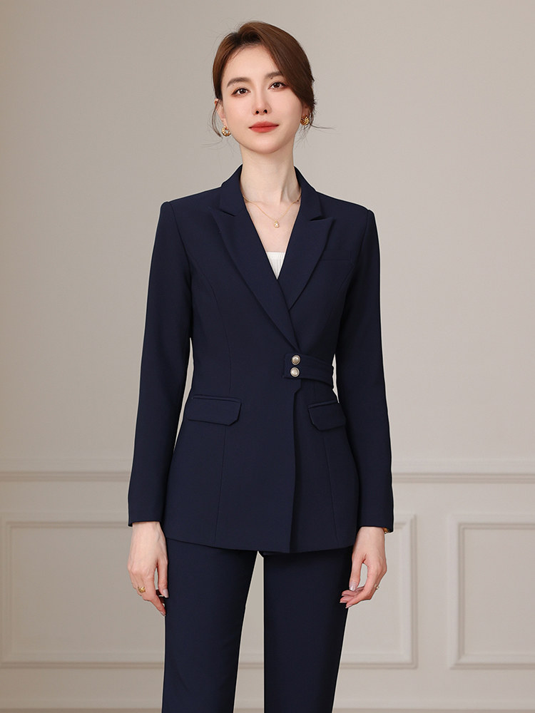 여성을위한 기질 전문 정장 정장 2024 새로운 고급 우아한 정장 재킷 교사 인터뷰 통근 작업복