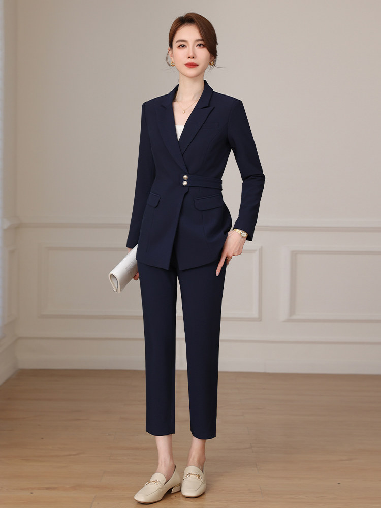 여성을위한 기질 전문 정장 정장 2024 새로운 고급 우아한 정장 재킷 교사 인터뷰 통근 작업복
