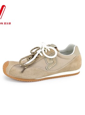 意尔康女鞋2025秋季新款轻便软底舒适双鞋带德训鞋女5581AD11684Y