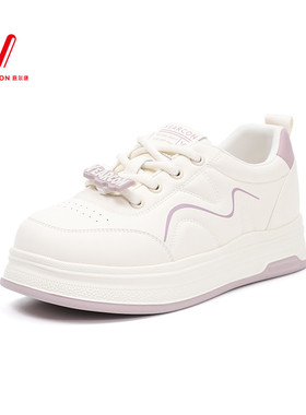 意尔康女鞋2025春季新款厚底休闲女板鞋轻便时尚舒适5271ZD47386U