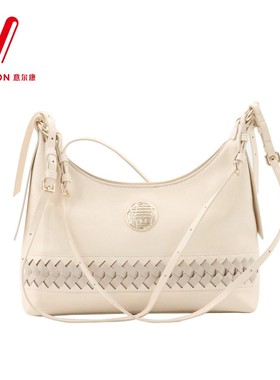 意尔康女包2025秋季新款编织设计通勤百搭单肩斜挎包52Y28252-105