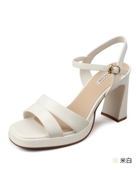 意尔康女鞋2025夏季新款时尚气质高跟鞋外穿防水台5352AL10397U