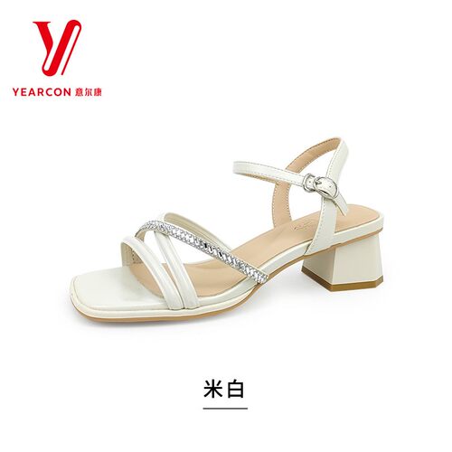 意尔康女鞋2026夏季新款时尚高级感一字扣带高跟鞋6351AL17925U