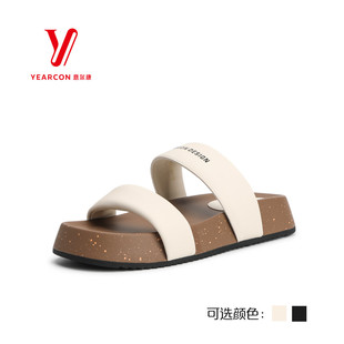 意尔康女拖鞋2024新款夏时尚露趾凉拖鞋外穿厚底舒适S362AD04229U
