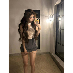 恶魔大人气质高级感秘书蕾丝睡裙制服情趣性感御姐包臀裙睡衣内衣