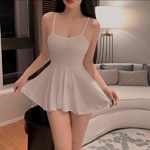 大码性感遮肉吊带冰丝包臀裙子小众高级裙子清单美式连衣裙jk