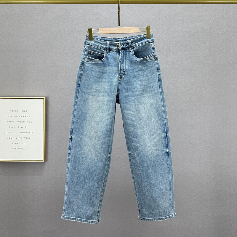 2025年春季欧货九分牛仔垮裤女潮