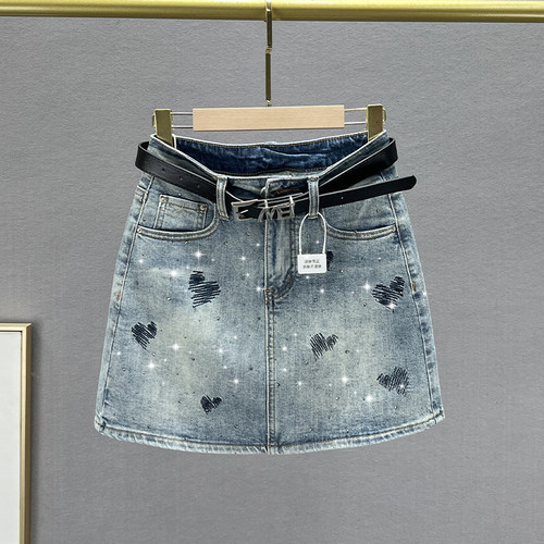 夏季百搭a字牛仔半身裙短裙女潮
