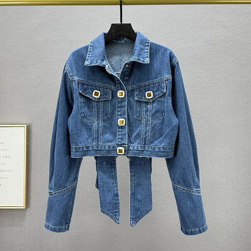 短款牛仔外套女潮2025年春季新款