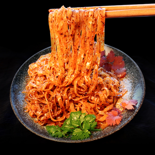 陇南特产武都特色小吃擀面皮 正宗手工擀面皮速食 克袋包邮发