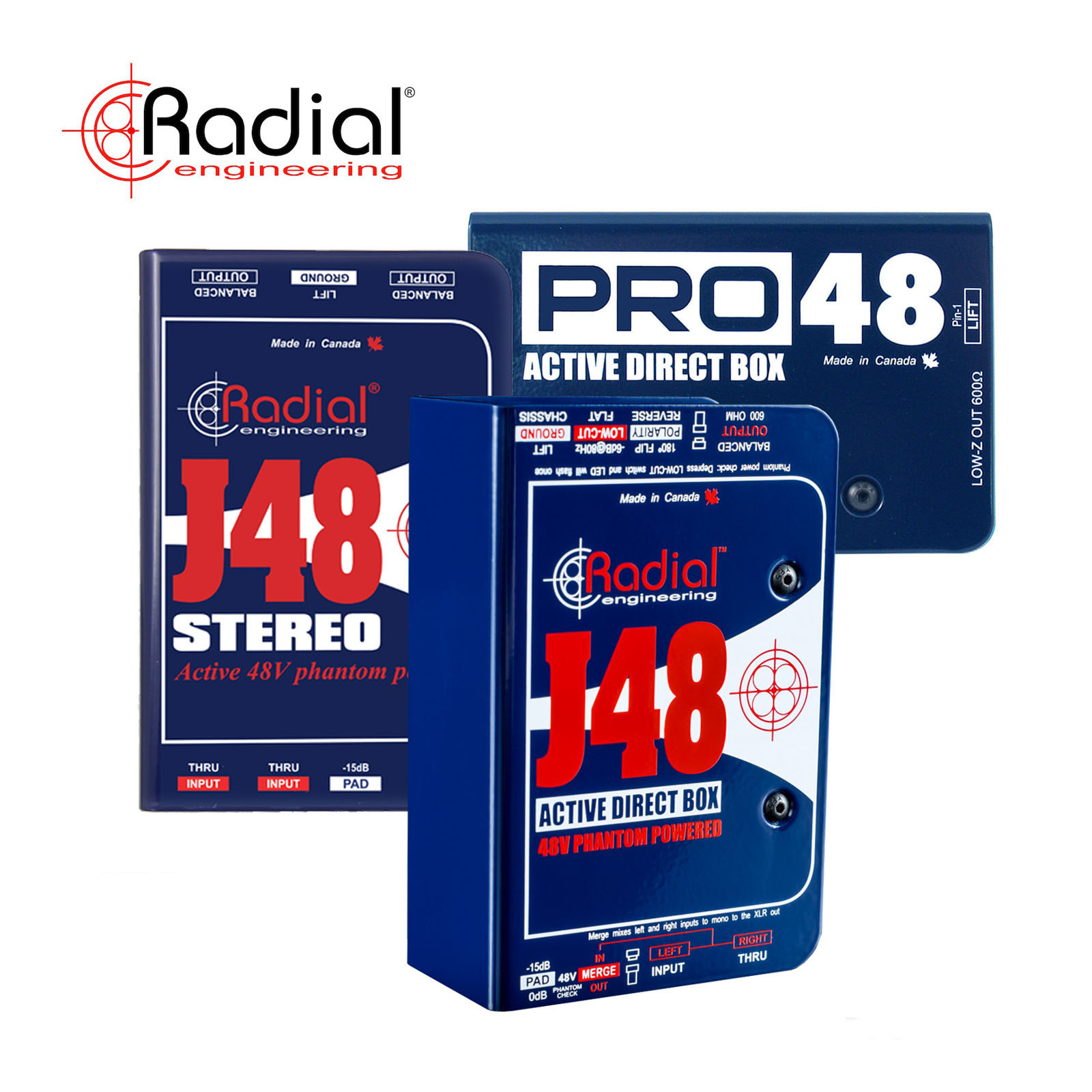 加拿大 Radial J48/stereo PRO48有源系列专业电木吉他 DI盒