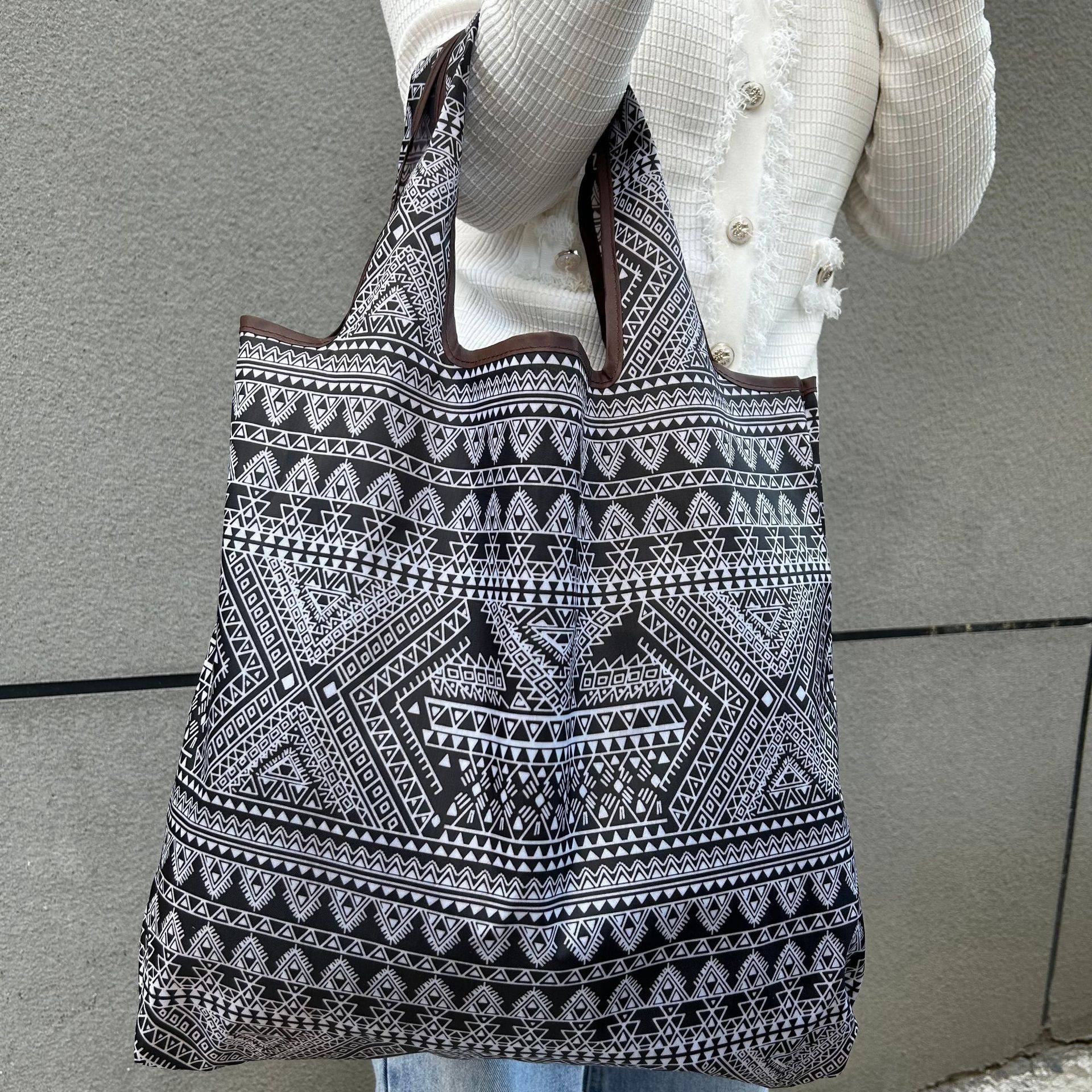 旅行出口大号卡通韩版可折叠式环保收纳便携超市单肩购物袋买菜包