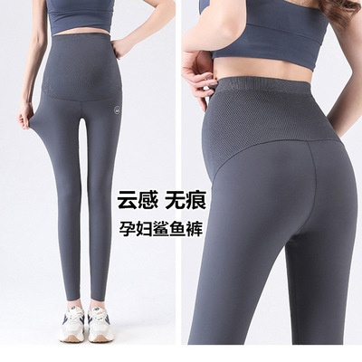孕妇鲨鱼裤春秋冬季可外穿打底裤托腹休闲加绒加厚保暖裤子