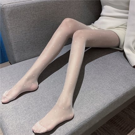 小香风爱心植绒波点字母小C丝袜