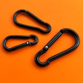 纯黑色葫芦型登山扣铝合金钥匙扣 弹簧扣包包扣小号迷你扣多功能