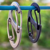 尖头无磁不锈钢8字扣钥匙扣户外登山快挂扣背包挂扣钩弹簧钢丝扣