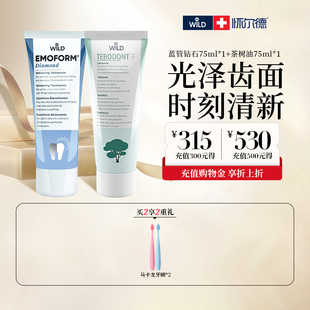 Dr.Wild瑞士进口怀尔德depurdent牙膏防蛀去牙渍抛光护齿洗牙套装
