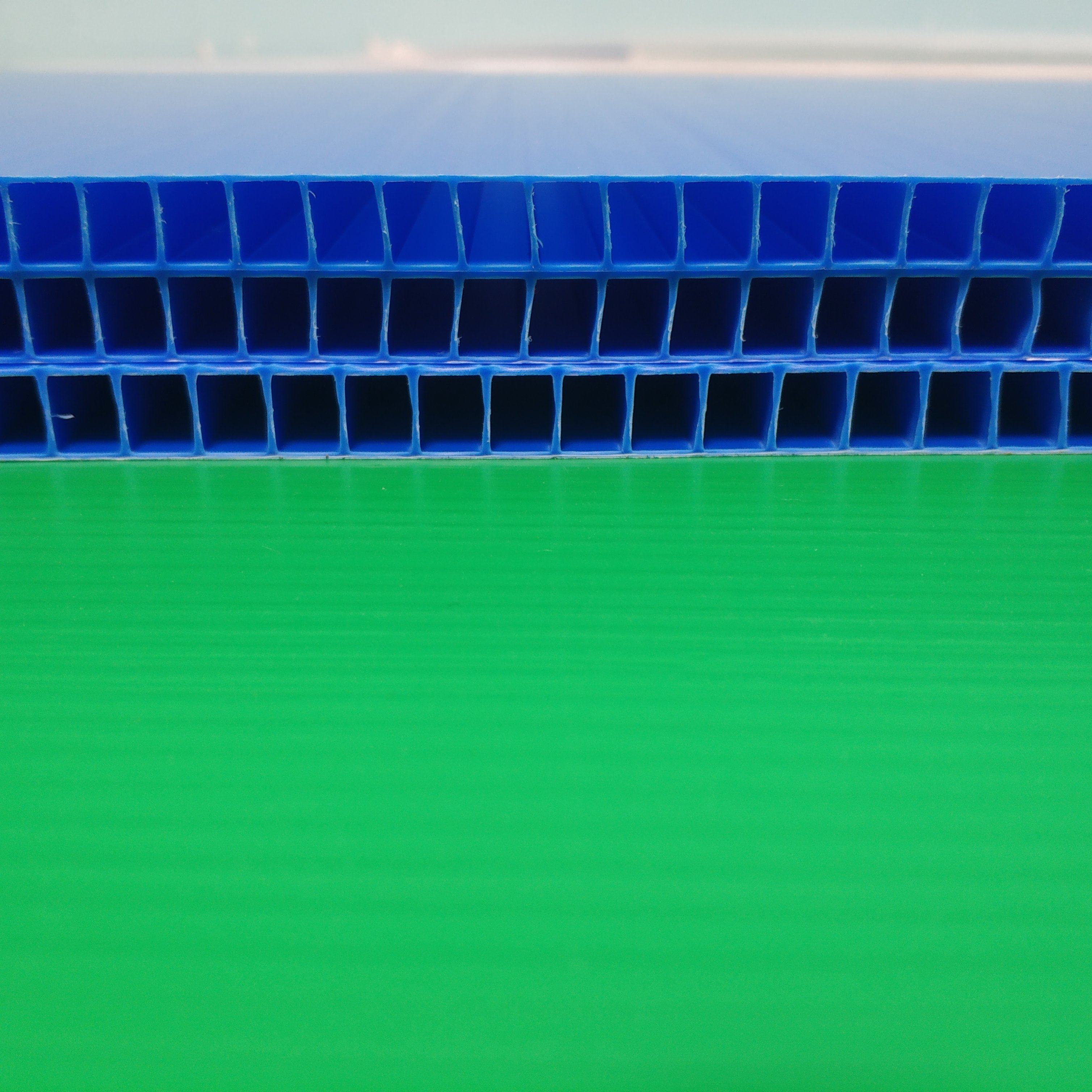 新品促10毫米中空板 米字型万通板 加厚加硬塑料空心板 蓝色灰品