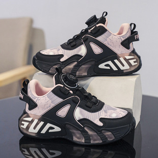 奥莱甄选女童鞋运动鞋秋冬款年儿童篮球鞋中大童旋转纽扣女孩鞋子