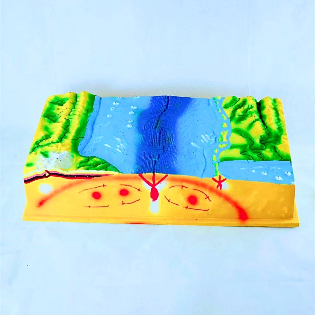 34019板块构造及地表形态模型 中学地理科学地质地壳运动教学仪器