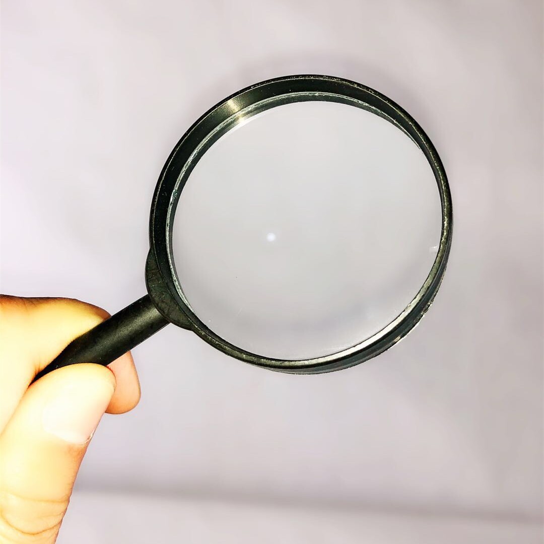 手持放大镜 凸透镜5x3x直径6cm 小学幼儿园光学实验器材 教学仪器