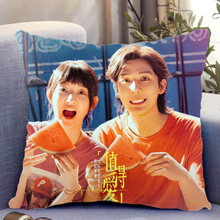值得爱周边双面抱枕王安宇王玉雯照片带枕芯靠枕靠垫枕头礼物定制
