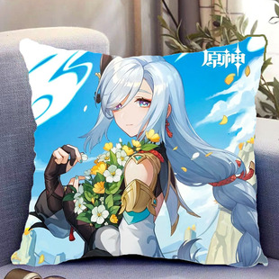 申鹤原神游戏周边双面抱枕照片带枕芯靠枕靠垫枕头生日礼物可定制