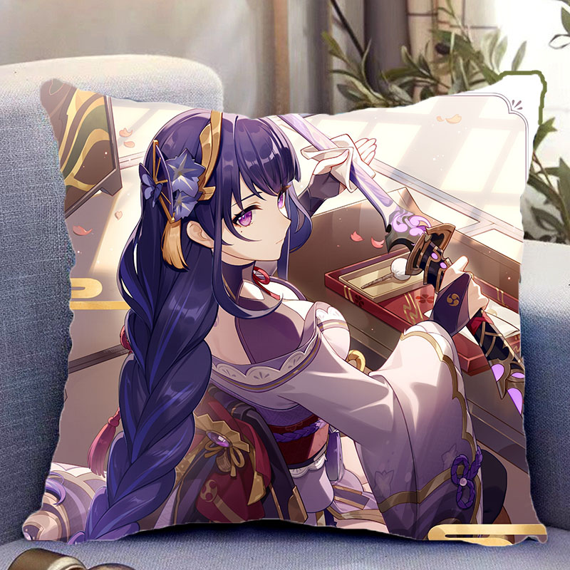 雷电将军原神周边双面抱枕同款