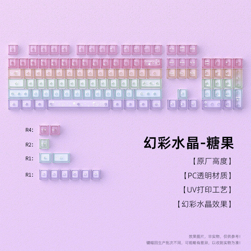 糖果雾透键帽渐变透光原厂热升华图片